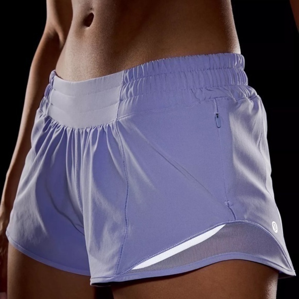 Lululemon Hotty Hot Low-Rise Lined Short 2.5" Pastel Blue Size 10 Rare l